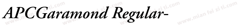 APCGaramond Regular字体转换